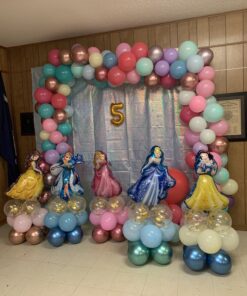 Princess Balloons for Birthday Party - Princess Birthday Decorations for Girls - Princess Party Decorations Birthday Balloons - Happy Birthday Princess Banner - Bundled by Jolly Jon 34 B1piDvrSTS
