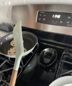 OGGI Spooner Ceramic Spoon Rest- Spoon Rest for Stove Top, Spoon Holder for Countertop, Kitchen Decor for Counter, Coffee Bar Accessories, Black 33 B1pjhFzDnZS