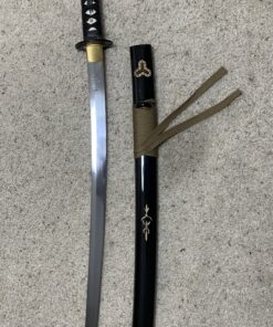 Handmade Sword Fully Functional Hattori Hanzo Katana Sword, 1045 Carbon Steel, Hand Forged Heat Tempered, Full Tang, Sharp, Black Scabbard Metallic-Fiber 40 B1pzkFd5SSS