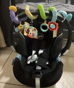 Infantino Stretch & Spiral Activity Toy - Textured Play Activity Toy for Sensory Exploration and Engagement, Ages 0 and Up, Blue Farm, 1 Count (Pack of 1) 33 B1qaHDlDybS