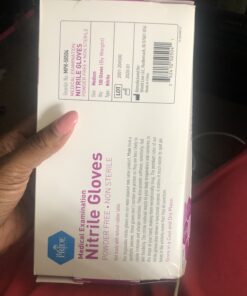 MedPride Powder-Free Nitrile Exam Gloves, Iris Blue, Medium, Box/100 Medium (Pack of 100) 54 B1qj8hCXGKS