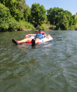 Intex River Run 1 Water Tube Lake Raft Inflatable Pool Floats with 2 Heavy Duty Handles, Backrest, and 2 Cupholders, Red (4 Pack) 21 B1qlHZKrgES
