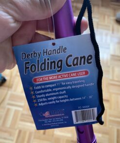 RMS Folding Cane - Foldable Walking Cane with Adjustable Height - Collapsible and Lightweight - Soft Ergonomic Handle for Comfortable Grip - Portable Walking Stick for Mobility Aid Lavender 36 B1rTK8lE5S