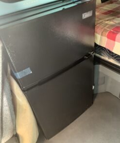 Midea WHD-113FB1 Double Door Mini Fridge with Freezer for Bedroom Office or Dorm with Adjustable Remove Glass Shelves Compact Refrigerator, 3.1 cu ft, Black 61 B1scAbrF2xS