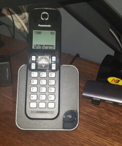 Panasonic Expandable Cordless Phone System with Amber Backlit Display and Call Block – 1 Handset – KX-TGC350B (Black) 23 B1shVbtQBcS