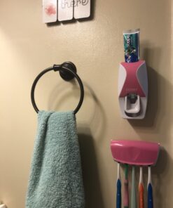 WAYCOM Dust-Proof Toothpaste Dispenser Toothpaste Squeezer Kit (Pink) Pink 23 B1sjVltvi S