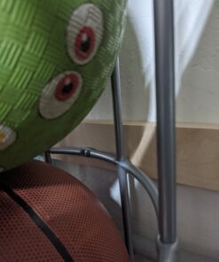 Rubbermaid Garage FastTrack Vertical Ball Rack, Satin Nickel, Wall Mounted Storage System, Holds up to 50 pounds, for Home/Garage 53 B1tOeiztMHS