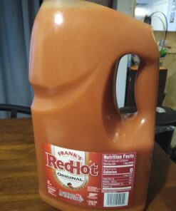 Frank's RedHot Original Cayenne Pepper Hot Sauce, 1 gal - One Gallon Bulk Container of Cayenne Pepper Hot Sauce to Add Flavorful Heat to Entrees, Sides, Snacks, and More 37 B1tjsFtC0aS
