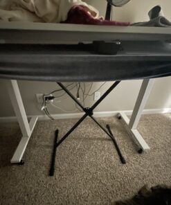 Stage Rocker Single-X Style Classic Folding Keyboard & Digital Piano Stand, Adjustable Width & Height, Durable & Sturdy, Easy to Assemble for Travel/Storage, Sleek Black, Powered by Hamilton(SR524000) 39 B1tqi x4hqS