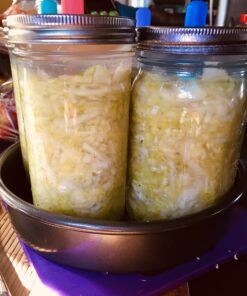 Masontops Complete Mason Jar Fermentation Kit - Pickle Kit, Sauerkraut Making Kit Kimchi Container - Fermentation Airlock Lids Wide Mouth Mason Jars 39 B1uLRJV3aZS