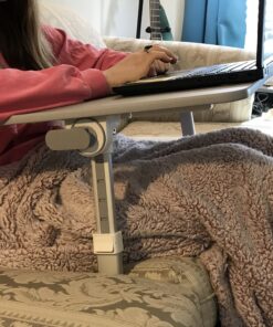 Laptop Bed Tray Desk, SAIJI Adjustable Stand for Bed, Foldable Table with Storage Drawer Eating, Working, Writing, Gaming, Drawing (Gray, X-Large) Gray 23.6 x 17.7 In 30 B1ubdkkF7dS