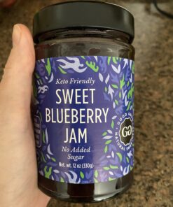 GOOD GOOD No Added Sugar Blueberry Jam - Keto Friendly Jelly - Low Carb, Low-Calorie and Vegan - Diabetic Friendly - 12oz / 330g (Pack of 1) 12 Ounce (Pack of 1) 46 B1udex NOBS