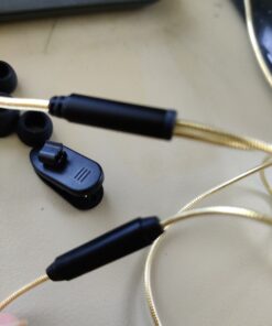 Symphonized NRG 2.0 Wood Earbuds Wired, in Ear Headphones with Microphone for Computer & Laptop, Noise Isolating Earphones for Cell Phone, Ear Buds with Booming Bass (Gold) Gold 35 B1umOS77W7S