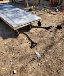 POWERTEC 8 Inch Heavy Duty Swivel Caster Wheels, Pneumatic Plate Casters with Rubber Knobby Tread for Workbench, Dolly, Cart, Trolley, Wagon & Chicken Coop, Large Castor Wheels, 1pk (17051) Swivel, 1pk 28 B1v4u2fVa S