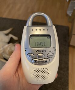 VTech DM221-2 Audio Baby Monitor with up to 1,000 ft of Range, Vibrating Sound-Alert, Talk Back Intercom, Night Light Loop & Two Parent Units, White 51 B1vBVbAfytS 1