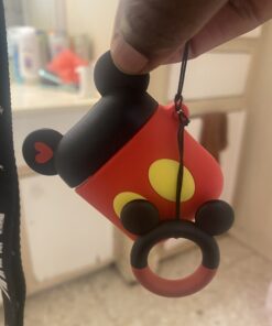 iFiLOVE Compatible with Airpods Case, Cute Cartoon Airpods Cover, Mickey Mouse Soft Silicone Shockproof Protective Case Cover Skin with Ring Buckle Holder for Apple Airpods 1 & 2 Charging Case(#1) #1 29 B1vr0O LFhS