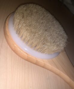 Chikoni Dry Bath Body Brush Back Scrubber with Anti-Slip Long Wooden Handle, 100% Natural Bristles Body Massager, Perfect for Exfoliating, Detox and Cellulite, Blood Circulation, Good for Health 34 B1vvhMnWzIS