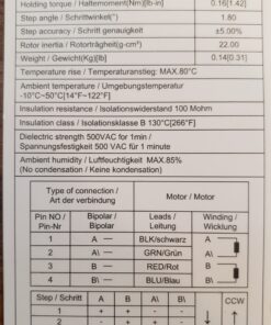STEPPERONLINE Short Body Nema 17 Bipolar Stepper Motor 1A 22.6oz.in/16Ncm DIY CNC Extruder 44 B1xDRsSTixS
