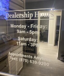 Custom Business Hours Window Decal - 10.5"x13.5" - Vinyl Custom Lettering, Glass Door Sign - Free Squeegee - Easy Install Manual 29 B1yNVtILuQS