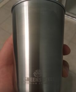 Stainless Steel Cups 10 oz Tumbler (4 Pack) - Premium Metal Drinking Glasses | Stackable Durable Cup (10 oz) 10 oz - Steel 46 B1yZVcwj3iS