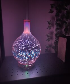 Porseme Rose Gold Essential Oil Diffuser 3D Glass Aromatherapy Ultrasonic Humidifier, Waterless Auto-Off, Timer Setting, BPA Free, Air Refresh for Home Hotel Yoga Leisure SPA Gift 100ml A2-100ml Rose Gold Aladdin 28 B1ybdfIdIlS
