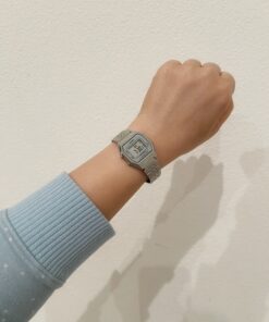 Casio Ladies Mid-Size Silver Tone Digital Retro Watch LA-680WA-7DF 41 B1zheGcQ1 S