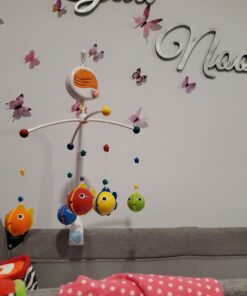 Fisca Baby Musical Crib Mobile, Infant Bed Decoration Toy Hanging Rotating Bell with Melodies Dual Purpose (Mobile & Bath Toy) 33 C1 q5aSiqkS 1