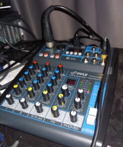 Pyle Professional Audio Mixer Sound Board Console System Interface 4 Channel Digital USB Bluetooth MP3 Computer Input 48V Phantom Power Stereo DJ Studio Streaming FX 16-Bit DSP processor-PMXU43BT 29 C1078kl4U6S