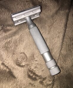 ROCKWELL RAZORS 6S Stainless Steel Double-Edge Safety Razor with 6 Adjustable Shave Settings and 5 Blades, 8 Piece Set, Silver 40 C10K3KaANjS