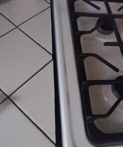 Silicone Kitchen Stove Counter Gap Cover Long & Wide Gap Filler (2 Pack) Seals Spills Between Counters, Stovetops, Washing Machines, Oven, Washer, Dryer - Heat-Resistant and Easy Clean (White) White 29 C10cgkbiWS 1