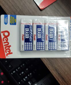 Pentel® Hi-Polymer Erasers, White, Pack Of 4 4 Count (Pack of 1) Large Block Eraser 30 C11Yek5hJOS