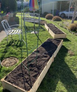 Giantex Raised Garden Bed Planter, Wooden Elevated Vegetable Planter Kit Box Grow for Patio Deck Balcony Outdoor Gardening, Natural 97"Lx25"Wx10"H Rectangular 42 C11rXCaJ9yS