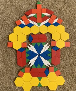 Melissa & Doug Pattern Blocks and Boards - Wooden Classic Toy With 120 Solid Wood Shapes and 5 Double-Sided Panels, Multi-colored - STEAM Animals, Tangrams Puzzle For Kids Ages 3+ Standard 66 C1238aFevZS