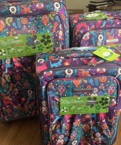 Lily Bloom Luggage Set 4 Piece Suitcase Collection with Spinner Wheels for Woman (Wildwoods) Wildwoods 24 C12khtI9pGS