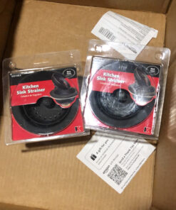 Plumb Pak K5414BLK Keeney Stainless Steel Kitchen Sink Strainer with Fixed Post Basket, Fits Standard 3-1/2-Inch Openings, 3-1/2 In. to 4 In, Black 35 C12n UkOvuS