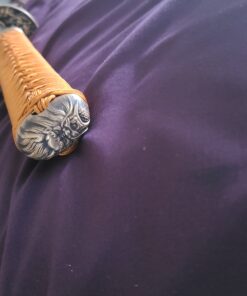 siwode Handmade Katana,Xin New Rope, Full Tang,Japanese Ninja Samurai Real Sword (T10 Clay_Tempered) 40-Inch Hollow Dragon Copper Tang 48 C12vZf0hcyS