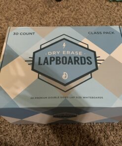 Dry Erase Lapboards Student Pack of 30 | 9 x 12 inch Double Sided White Boards (plus Accessories) | Small Mini White Dry Erase Boards for Students Whiteboards , Teacher Supplies, Classroom Plain 32 C13KjGOtyES