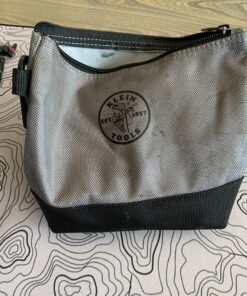 Klein Tools 55470 Utility Bag, Stand-Up Zipper Tool Bags, Tough 1680d Ballistic Weave, Reinforced Bottoms, Orange/Black, Gray/Black, 2-Pack 28 C13j8Vxzw4S