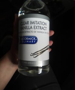 McCormick Culinary Clear Imitation Vanilla Extract, 32 fl oz - One 32 Fluid Ounce Bottle of Clear Vanilla Flavoring for Baking, Perfect in Baked Goods, Frostings, Custards and Desserts 32 Fl Oz (Pack of 1) 31 C13lbmzgES
