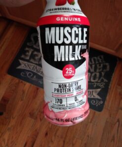 Muscle Milk Genuine Protein Shake, Strawberries 'N Crème, 25g Protein, 14 Fl Oz, 12 Pack 18 C13tOrUbCS