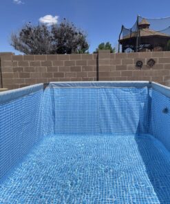 Intex 18ft X 9ft X 52in Ultra Frame Rectangular Pool Set with Sand Filter Pump, Ladder, Ground Cloth & Pool Cover 18 ft x 9 ft x 52 in 48 C14MlnwKBxS