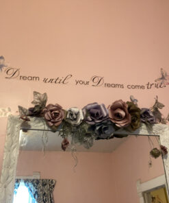 Picniva Black 5'' X 24'' Dream Until Your Dreams Come True Wall Famous PVC Wall Sticker Decal Quote Art Vinyl 5'' X 24'' 27 C15CX8Ykc S