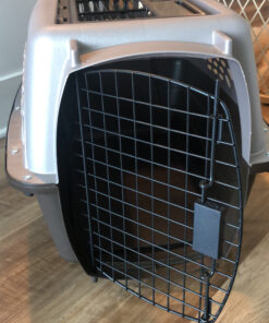 Petmate Two-Door Small Dog Kennel & Cat Kennel (Top Loading or Front Loading Pet Carrier, Made with Recycled Materials, 24 inches in Length) For Pets up to 15 Pounds, Made in USA 24.0"L x 14.5"W x 17.0"H TAN 69 C15F nkKT2S 1