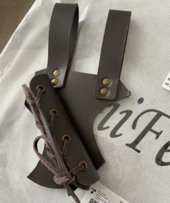 Armory Replicas - Genuine Bovine Leather Hawk Wood Sword Frog - Medieval Inspired Adjustable LARP Sabre Rapier Sword Weapon Frog Holster Holder Accessory Brown Right 23 C18LMCzIdAS