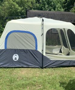 Coleman Camping Tent with Instant Setup, 4/6/8/10 Person Weatherproof Tent with WeatherTec Technology, Double-Thick Fabric, and Included Carry Bag, Sets Up in 60 Seconds 8-person Cabin Tent 48 C19JU4i2SjS