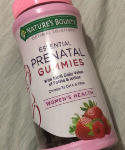 Nature's Bounty Essential Prenatal Gummies, Folic Acid and Iodine, Omega 3 and DHA, 50 Count 26 C19KlGau6zS