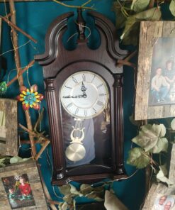 Pendulum Wall Clock Battery Operated - Hanging Grandfather Wall Clock with Pendulum - Quiet, Wood Pendulum Clock - Wooden Pendulum Wall Clock for Living Room Decor, Office & Home Décor Gift 23.5x9 40 C19Z0bOY2 S 3