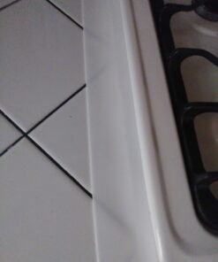 Silicone Kitchen Stove Counter Gap Cover Long & Wide Gap Filler (2 Pack) Seals Spills Between Counters, Stovetops, Washing Machines, Oven, Washer, Dryer - Heat-Resistant and Easy Clean (White) White 30 C1Aee4E61nS 1