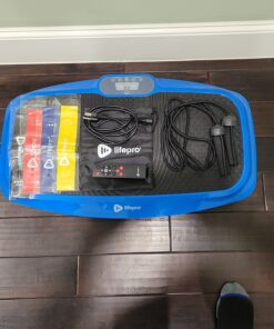 LifePro 3D Vibration Plate Exercise Machine - Dual Motor Oscillation, Pulsation 3D Motion Vibration Platform - Full Whole Body Vibration Machine for Home Fitness Blue 26 C1AsgJ5KIXS