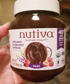 Nutiva Organic Vegan Hazelnut Spread, Dark, 13 Oz, USDA Organic, Non-GMO, Fair Trade & Sustainably Sourced, Vegan & Gluten-Free, Plant-Based Spread with Less Sugar Dark Chococlate 23 C1BIsCDjOgS